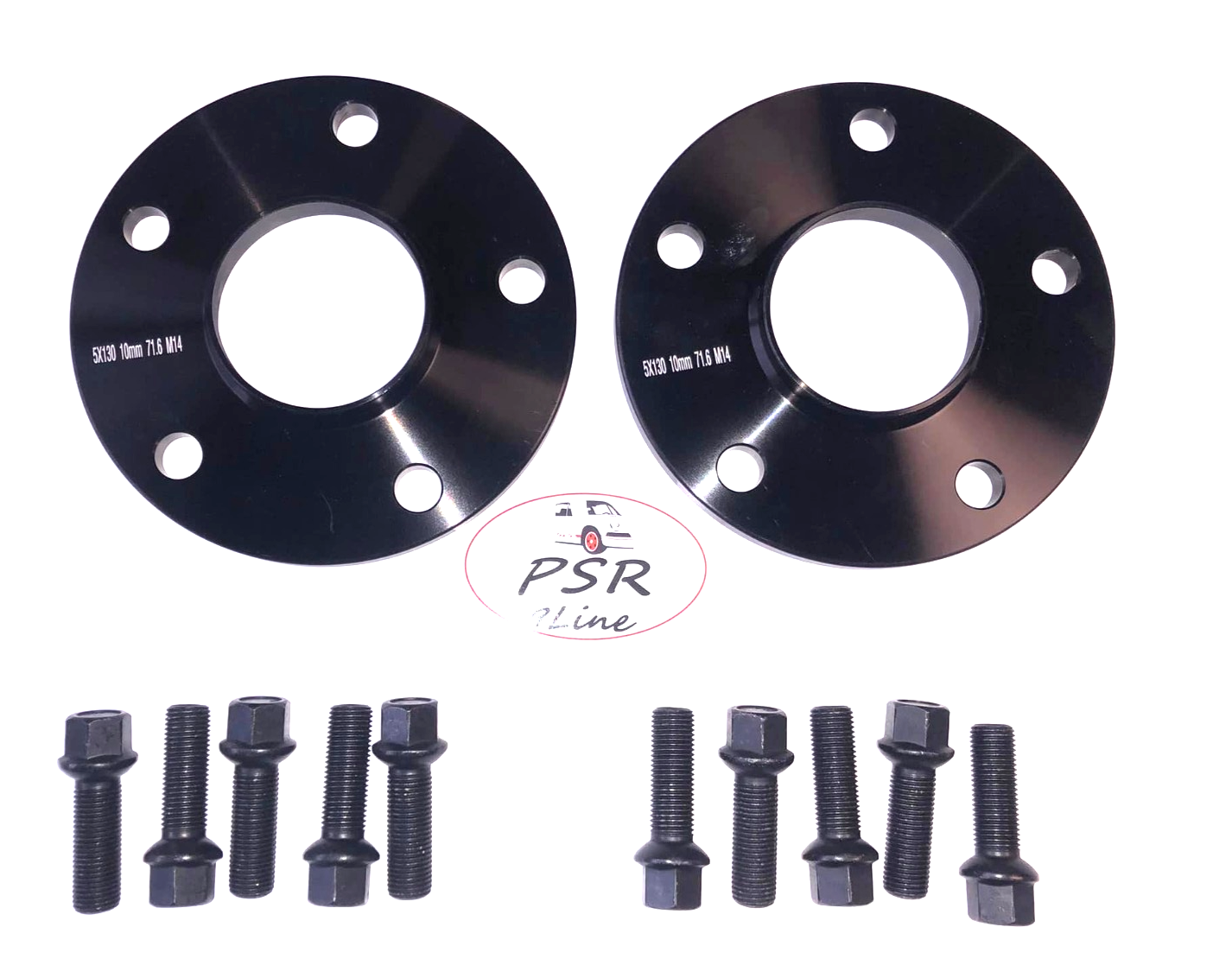 PORSCHE 20mm Wheel Spacers 5x130 With Extended AM Bolts, Precision Fit in Black2