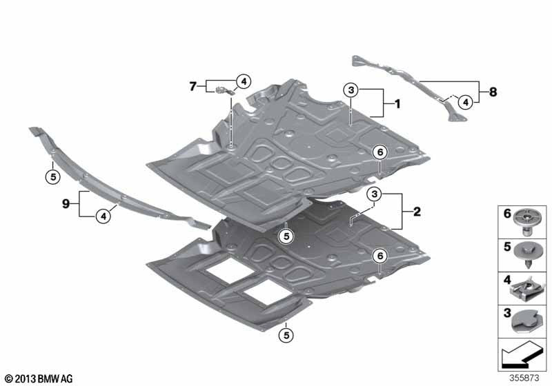 BMW Expanding Grommet Nut Trim Panel Clip - 1 2 3 4 5 6 7 8 & X1 X3 X5 X7 #5 Pcs4
