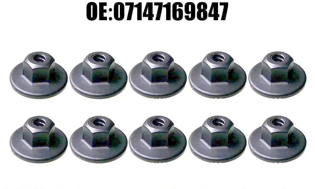 Universal 10mm Hex Head Plastic Flanged Nuts 15pk Arch Liner Splash Shield Trim.14