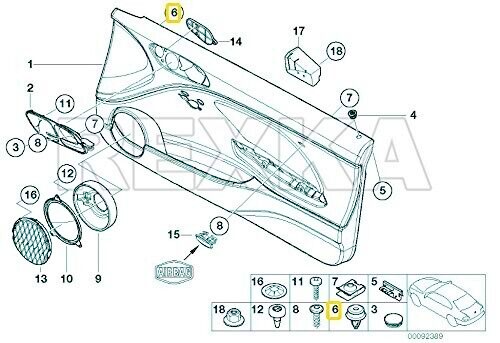 BMW Interior Trim Clips White # 51437001491 Fits Many Models 1998 - 2021 Qty 20.13