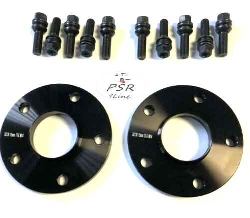 Black Porsche Wheel Spacers 7mm 5x130 Kit with Extended O.E Bolts  HubCentric.6