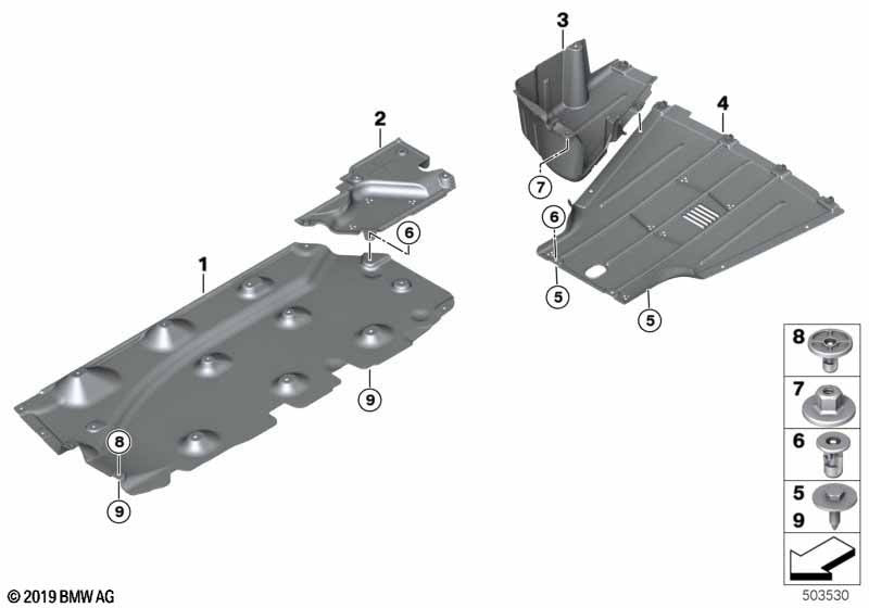 MINI F55 F56 F57 F66 U25 Expanding Grommet Clip Nut  - Trim Panel Fastener # x1020