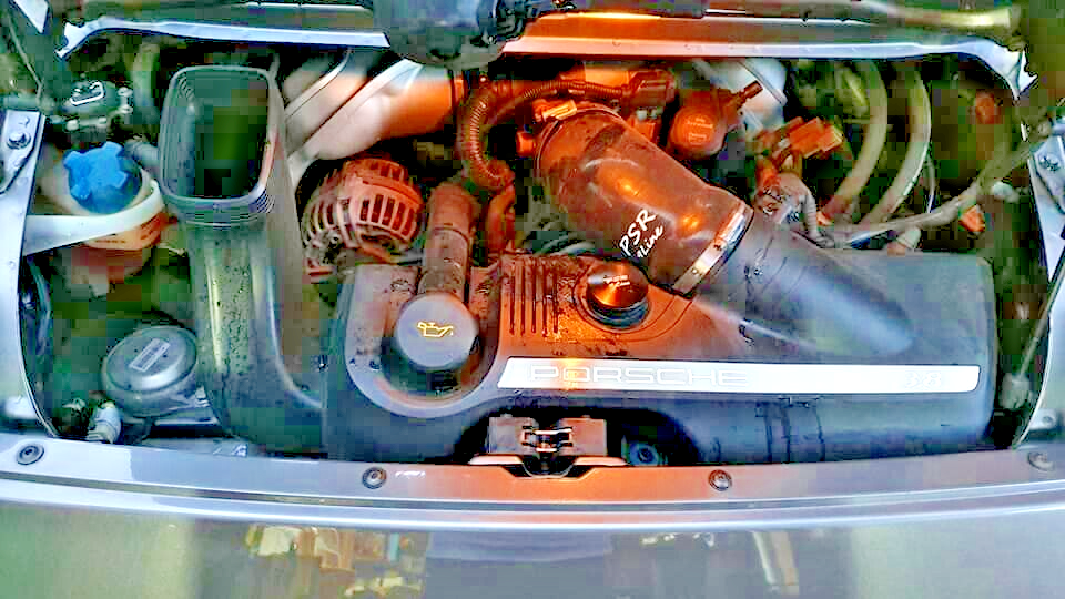 Porsche 997 Resonator Air Box Upgrade with Black Induction Pipe Kit11