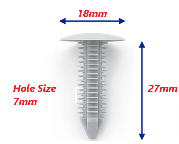 Land Rover Headlining Fir Tree Clips Grey - Defender, Discovery 2, P38 Range x151