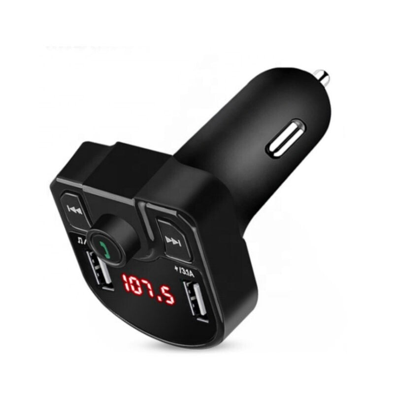 Wireless BT 5.0 FM Transmitter QC3.0 Car USB Charger Adapter Radio Player2