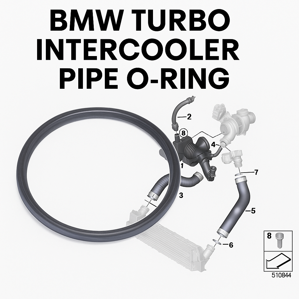 BMW Turbo Intercooler Pipe Seal Ring #13718596850 Stops Boost Leaks New Version.1