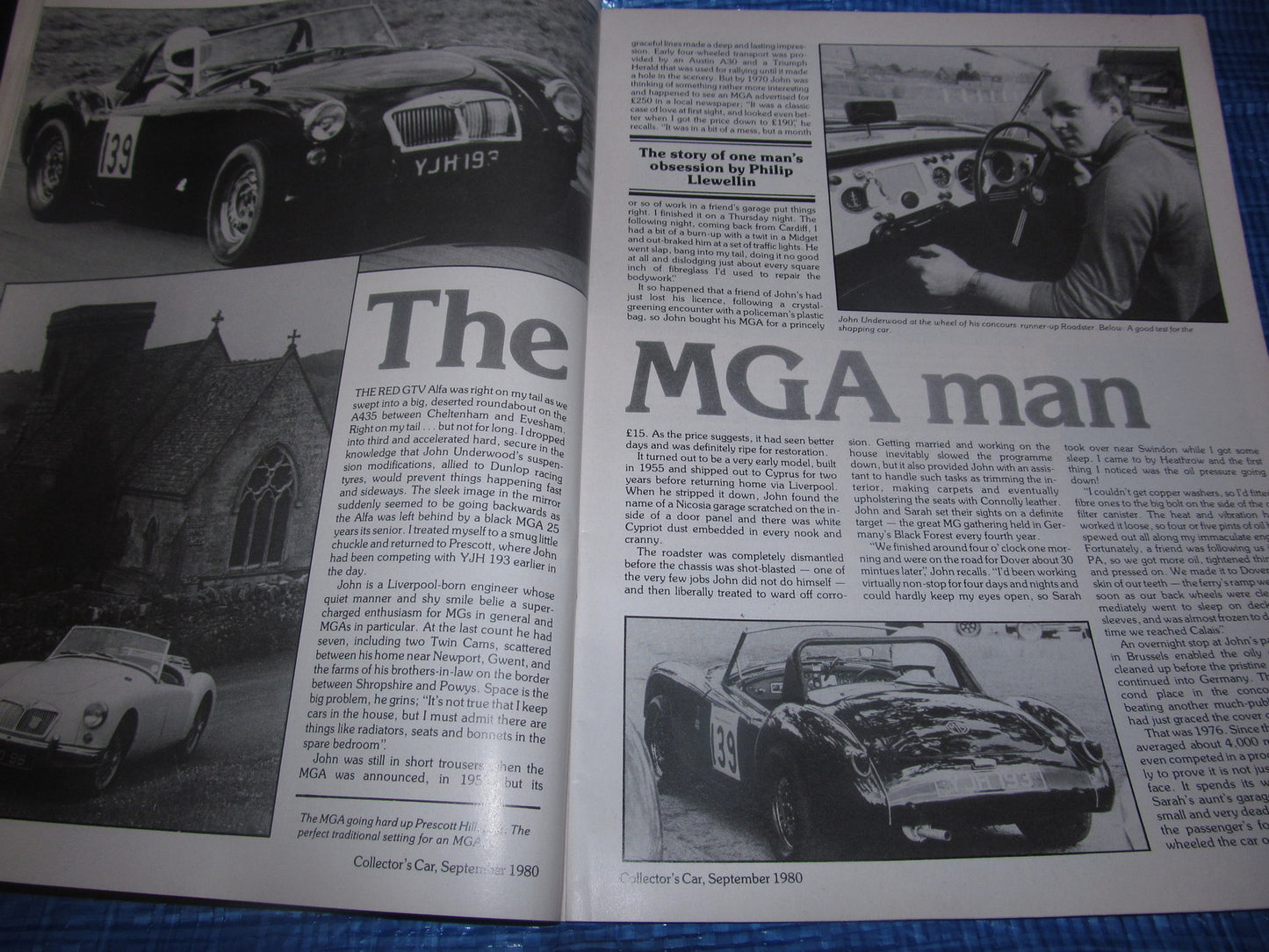 1980 SEPTEMBER COLLECTORS CAR MAGAZINE / MGA AUSTIN 7 TR4 MORRIS MINOR #bk15