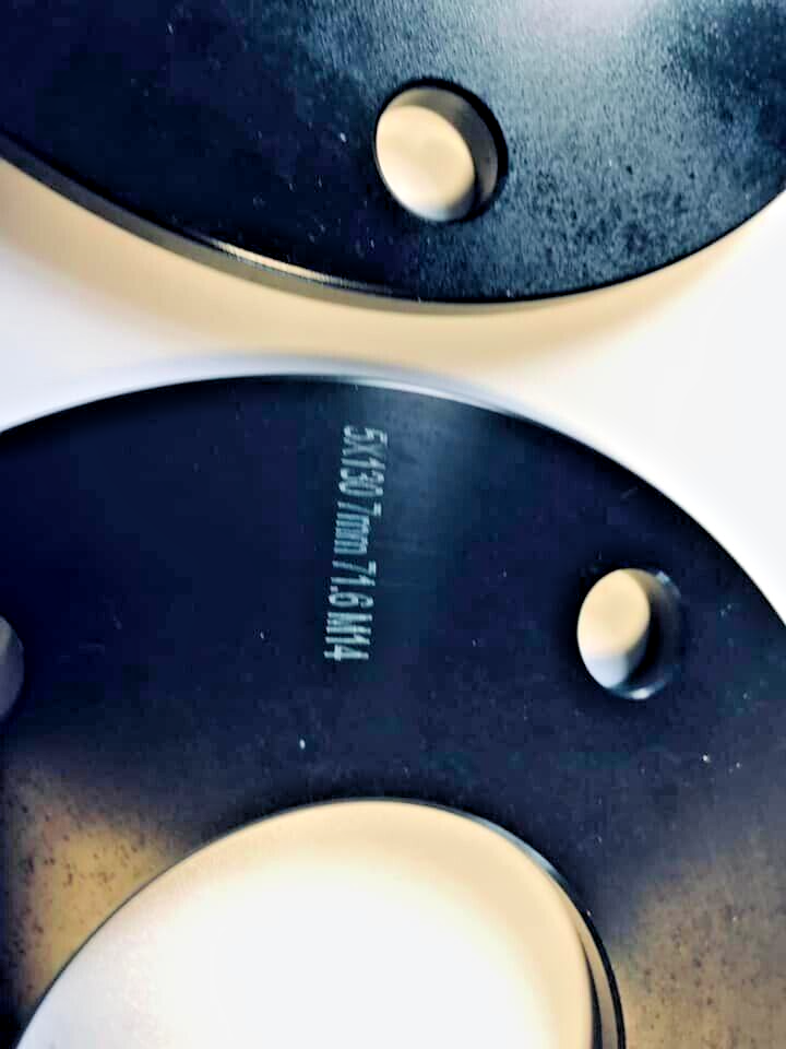 Porsche Wheel Spacers 7mm Set Of 2 in Black 5x130 PSR9Line2