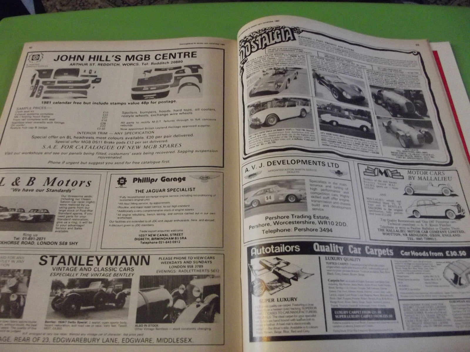 THOROUGHBRED AND CLASSIC CARS MAGAZINE NOVEMBER 1980 #C47