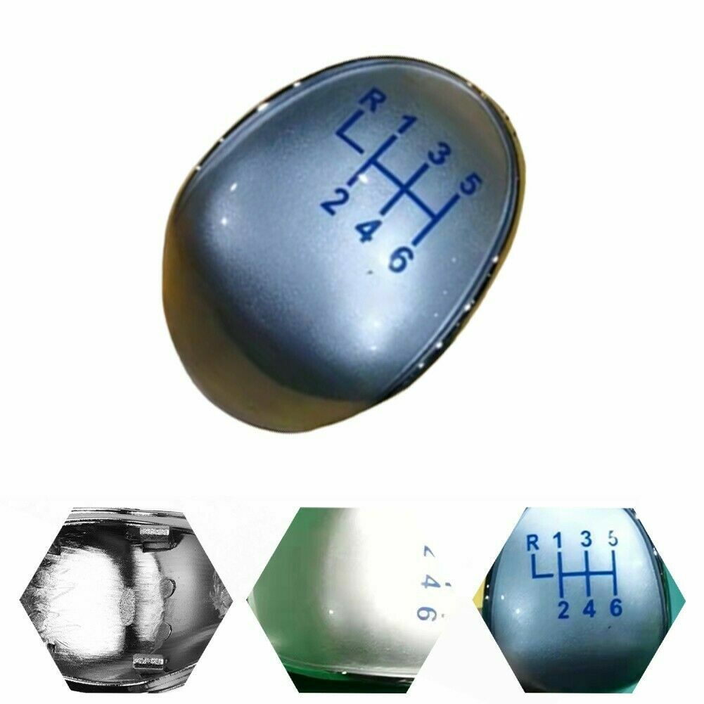 6 Speed Gear Stick Knob Cap Cover BLUE Pattern For FORD FIESTA FOCUS ST TRANSIT 1