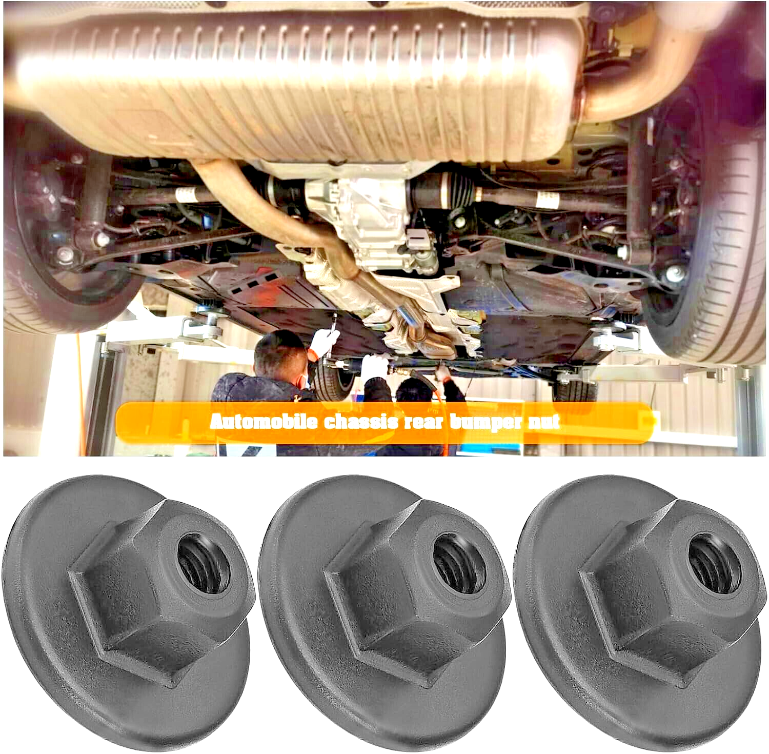 MERCEDES Hex Head Threaded Plastic Nut 10mm Undertray wheel Arch Clip x10, E C S9