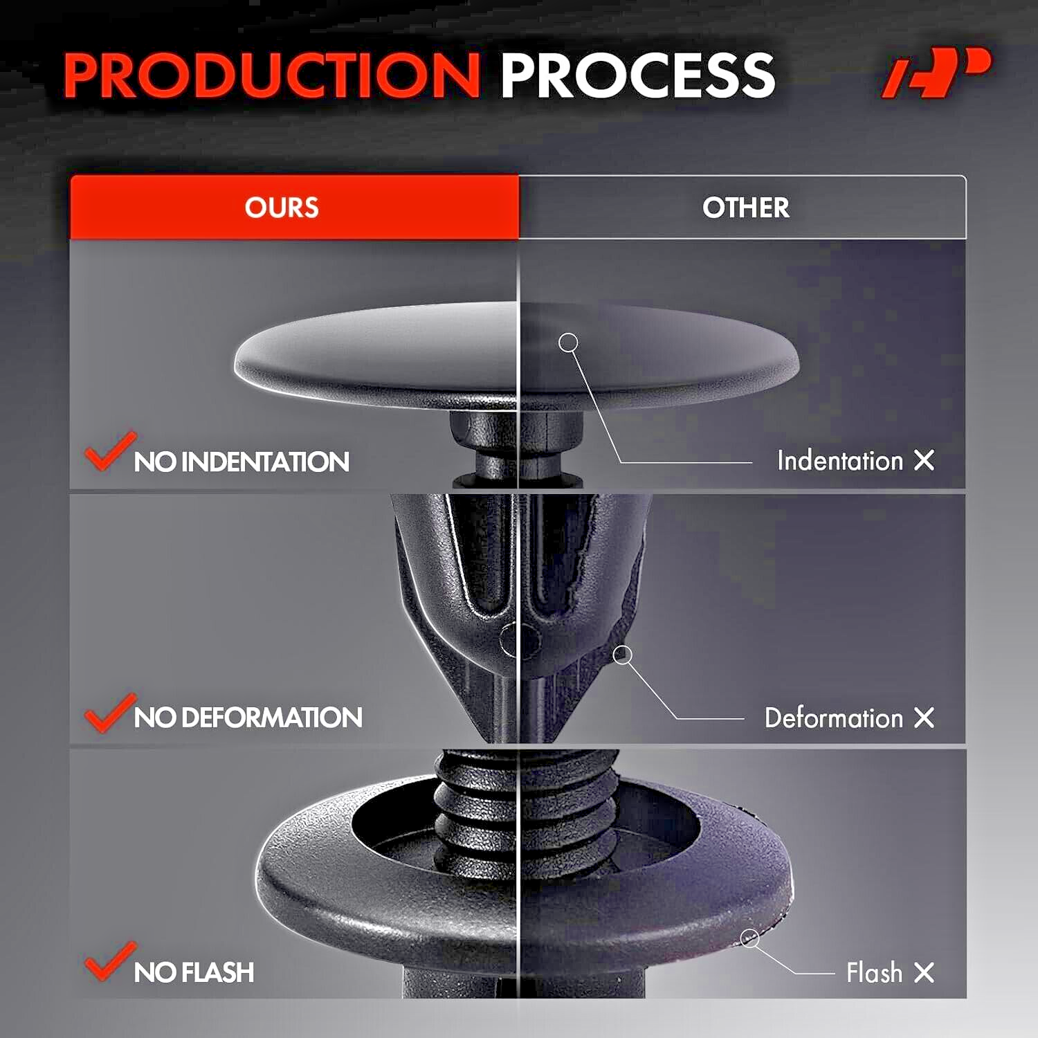 Mercedes Clips For Trim Body Panels Expanding Rivet Mounting Black Plastic - x5.11