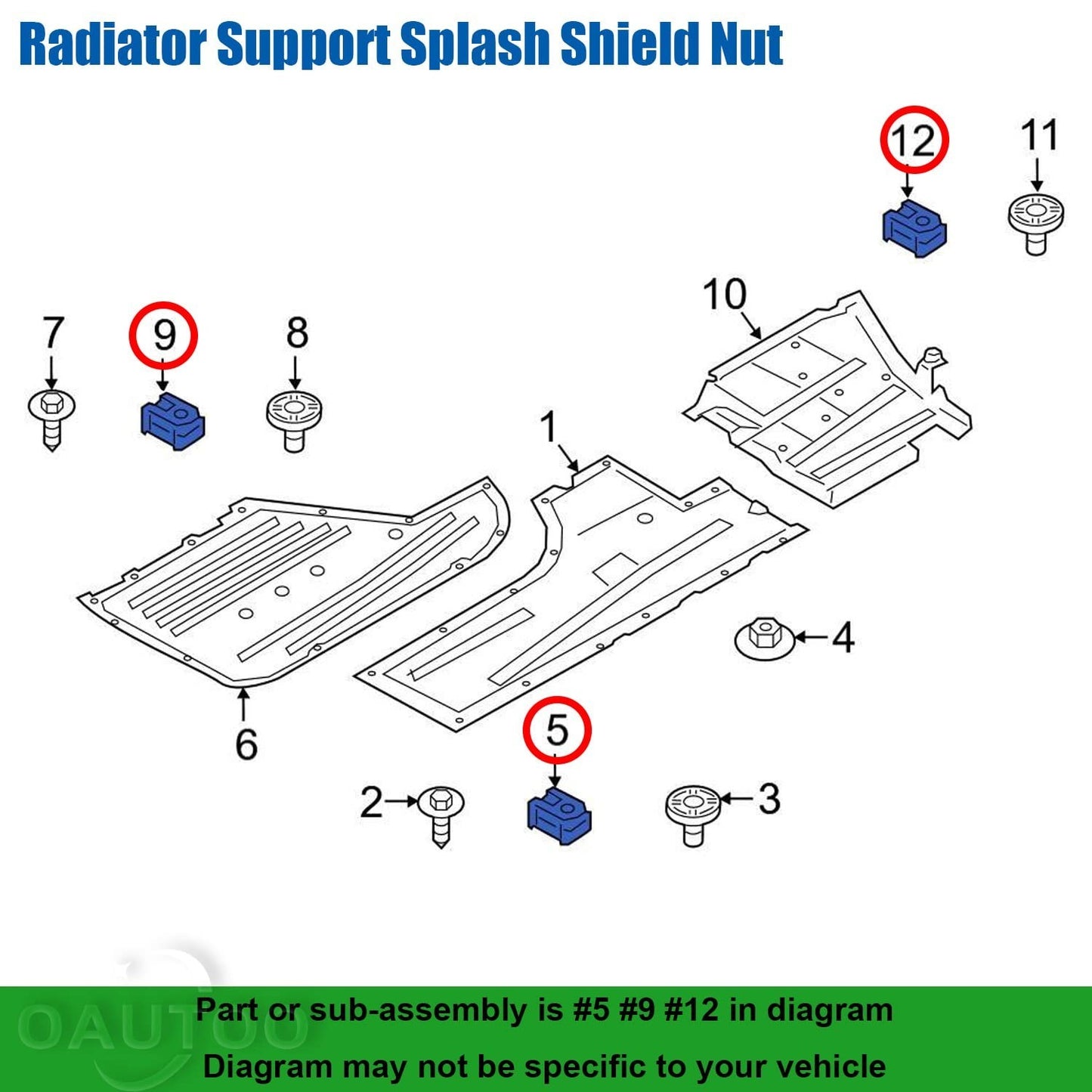 BMW C-Clip Grommet for Plastic Nut & Fixing of Trim Panels on Many Models - # 2016