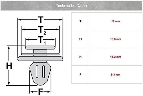 AUDI Wheel Arch Flare Moulding Trim Fastening Clip  x10, Q2 Q3 Q5 Q8 E-TRON RSQ322