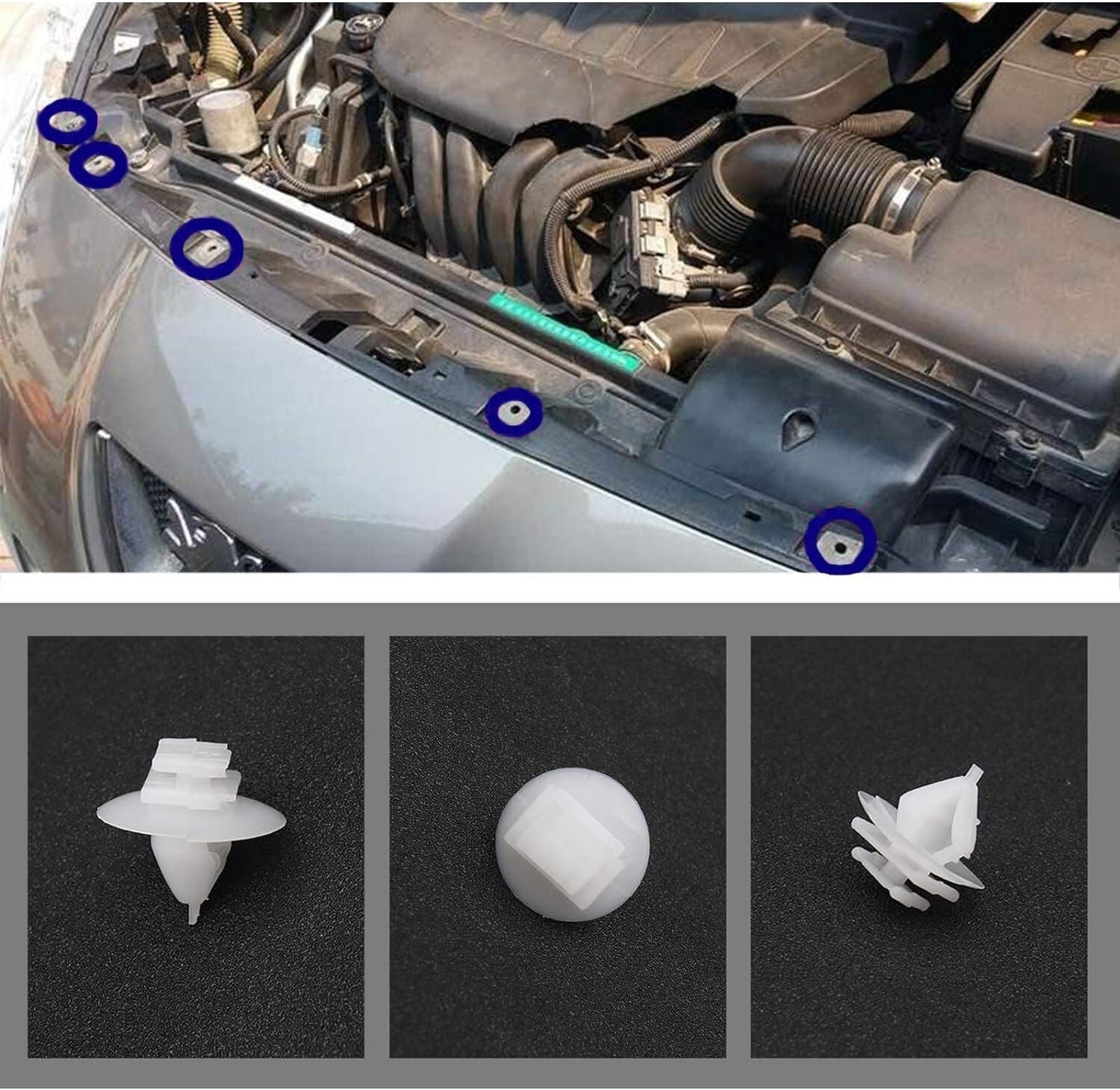 Bodywork Trim Moulding Clips Peugeot Renault Fiat Jeep x10 QTY12