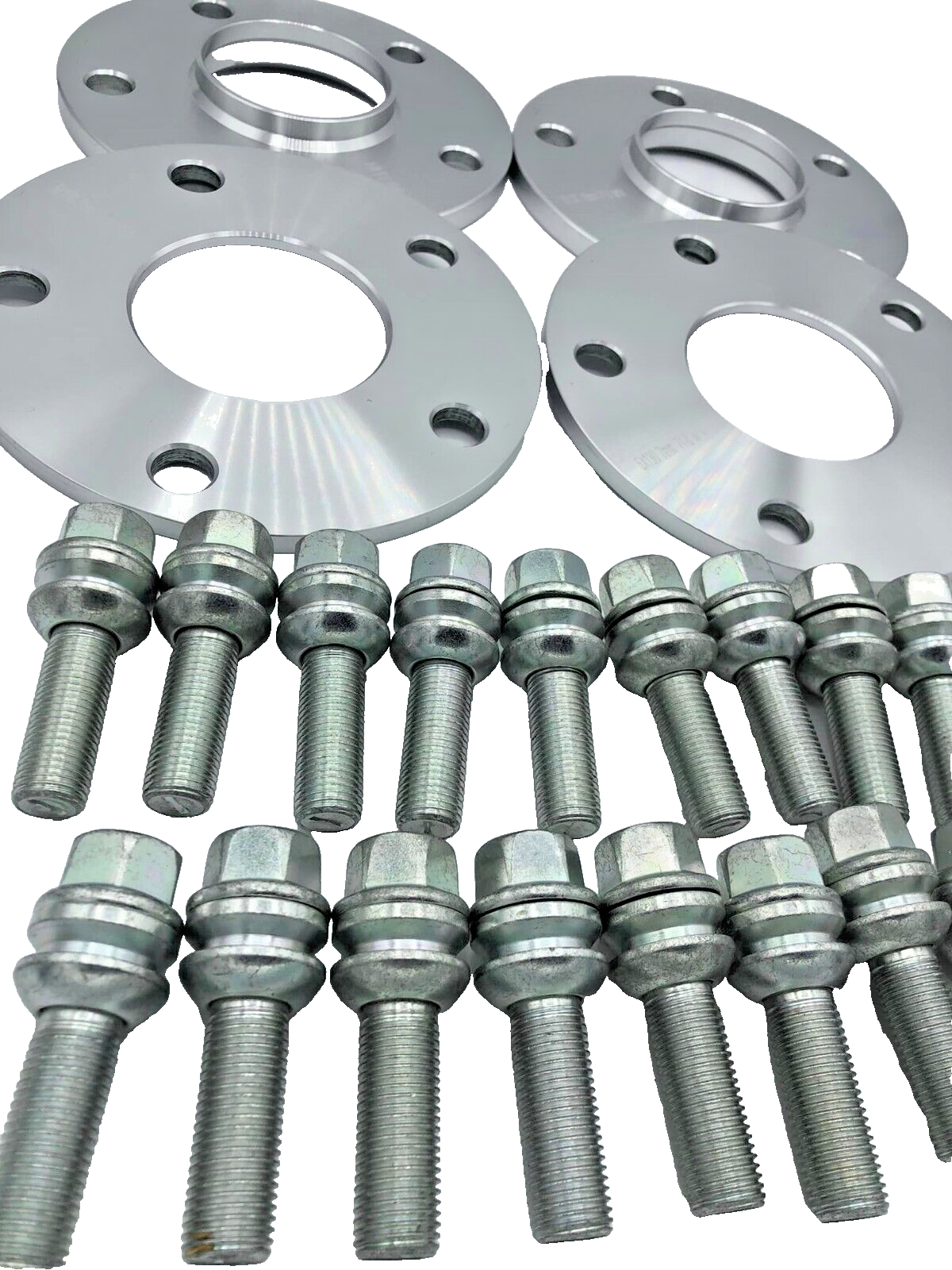 Porsche Wheel Spacers 15mm + Extended OE Bolts Set Of 4 in Silver 5x130 PSR9Line21