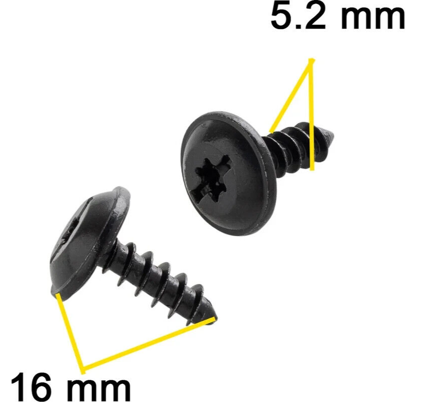 SKODA Slot Head Metal Torx Screw WHT003594 10 Pcs Trim fixing Clip8