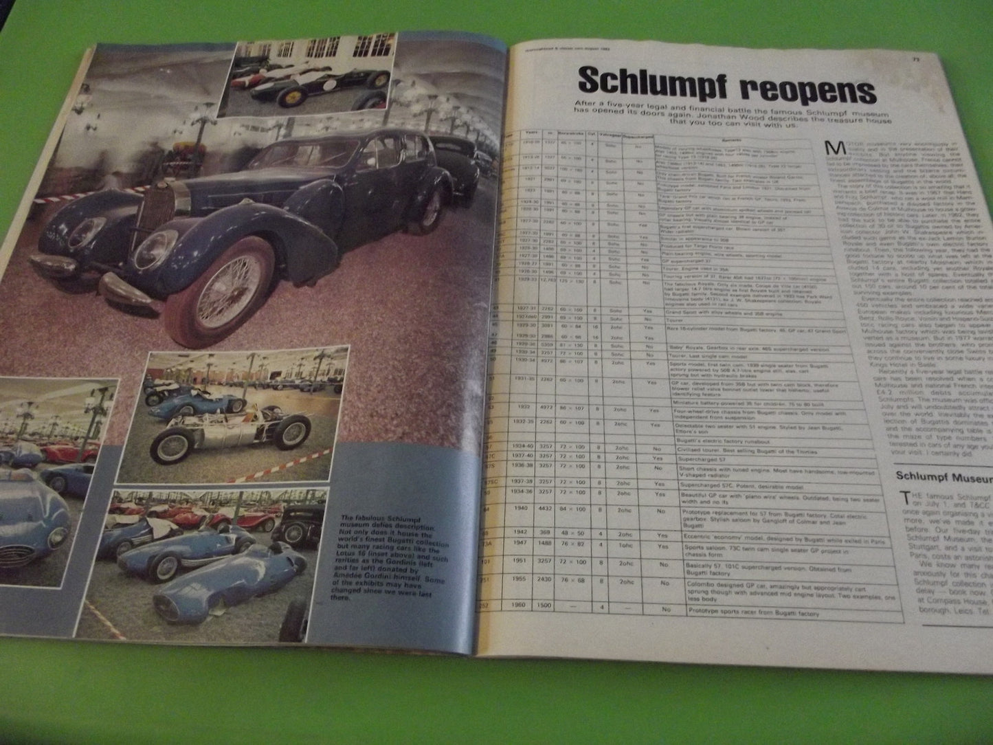 THOROUGHBRED AND CLASSIC CARS MAGAZINE AUGUST 1982 #C42