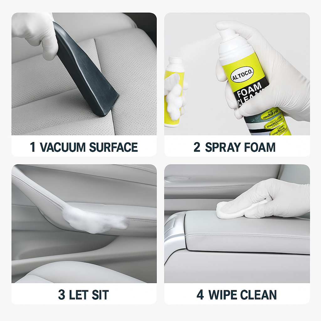 Deep Cleaning Foam Spray for Car Leather & Fabric – AUTOGO-Pro Lemon Fresh 100ml18