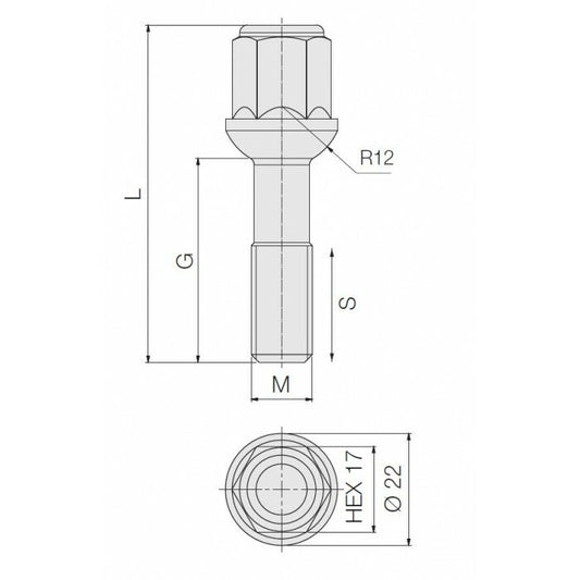 Mercedes Benz Alloy Wheel bolts for Older Models M12x1.5 40mm 17mm x20pcs0