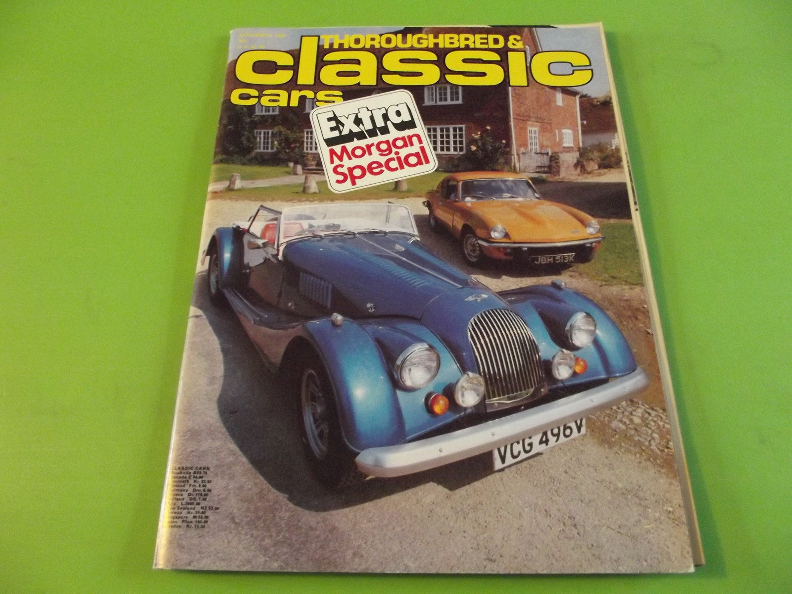 THOROUGHBRED AND CLASSIC CARS MAGAZINE NOVEMBER 1980 #C40