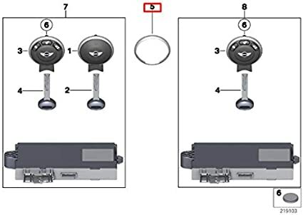 RED TRIM RING for REMOTE KEY FOB MINI R55 R56 R57 R58 R59 R60 R61 34563745
