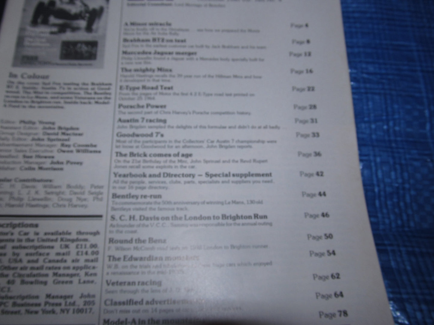 1980 NOVEMBER COLLECTORS CAR MAGAZINE / MERCEDES REPLICA GOODWOOD 7's  #bk11