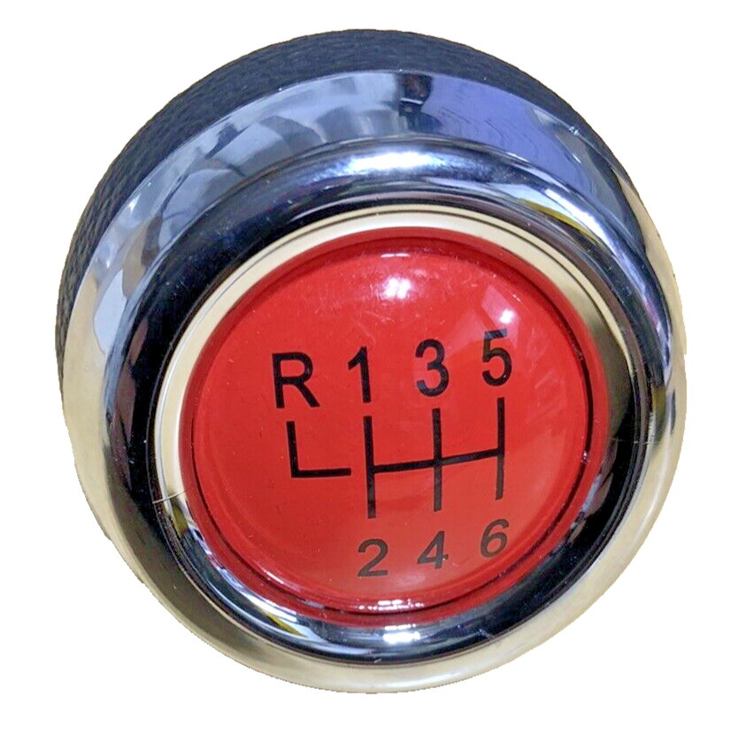 MINI 6 Speed Gear Shift Knob Soft Leather Red Shift Pattern R55 R56 R57 R58 R601