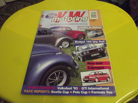 VW MOTORING MAGAZINE JULY1993 #c30