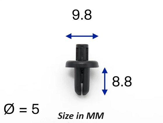 5mm Plastic Rivet Trim Clips x5 Subaru Impreza Forrester Legacy BRZ Outback STI2