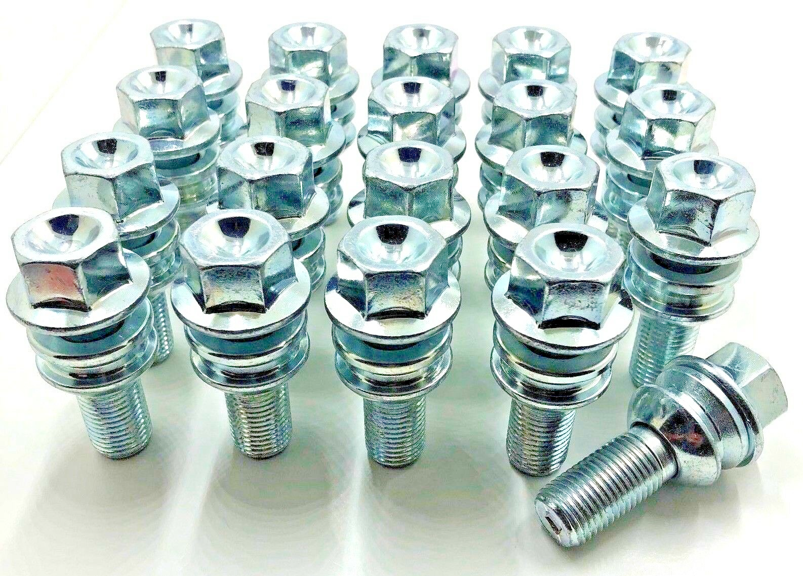 PORSCHE 7mm Wheel Spacers 5x130 With Extended O.E Bolts Precision Fit in Silver7