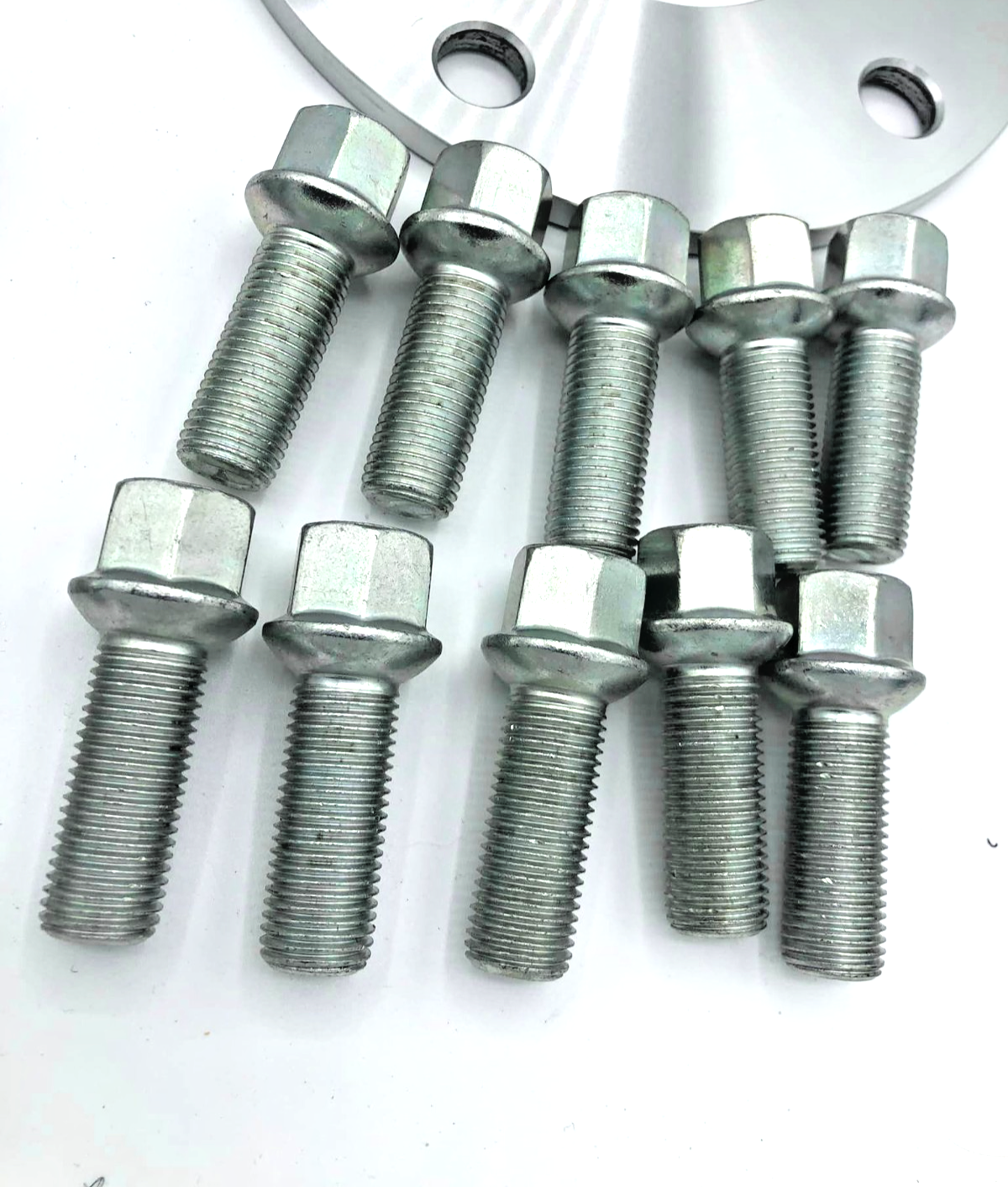 Silver 12mm Wheel Spacers for Porsche 5x130 Pair with Extended Bolts AM UK Stock1