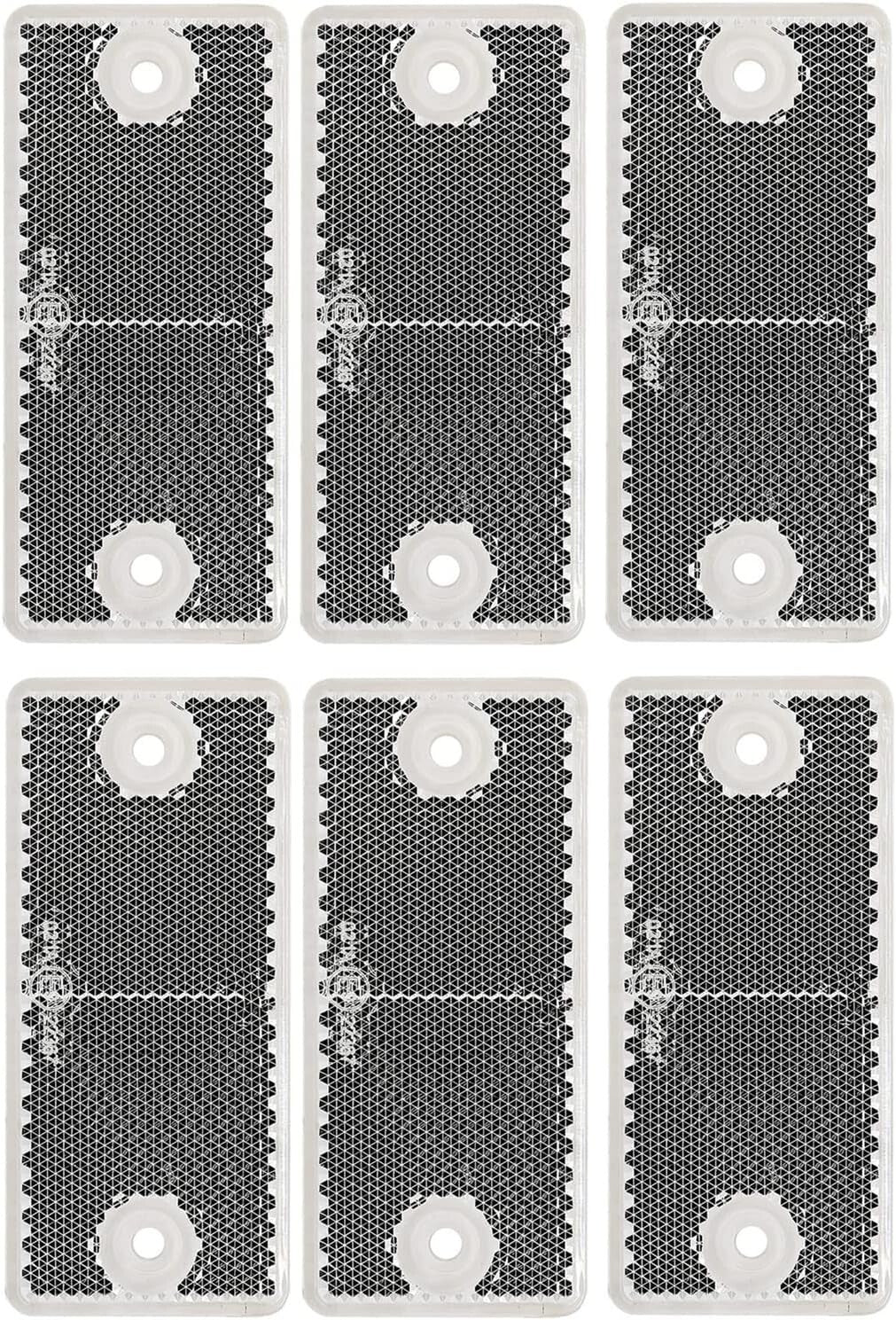 High-Quality 2x White E-Approved Rectangular Reflectors Trailers Caravans8