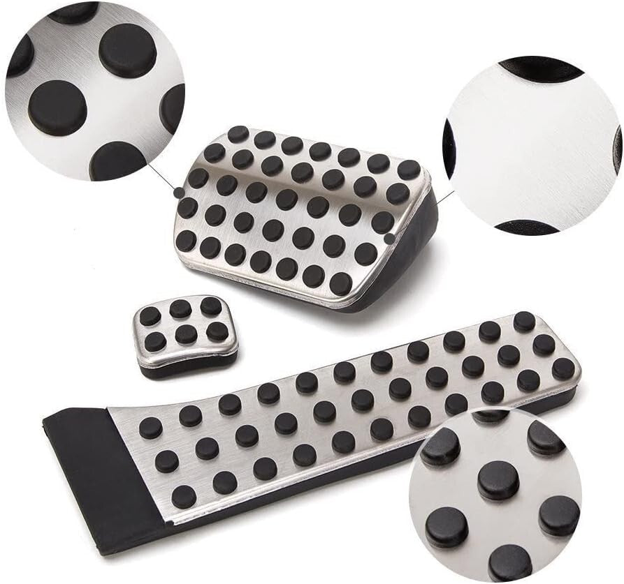 NEW Mercedes AMG Sport Pedal Covers Set 3PC Stainless Steel For A B C E S SL SLC4