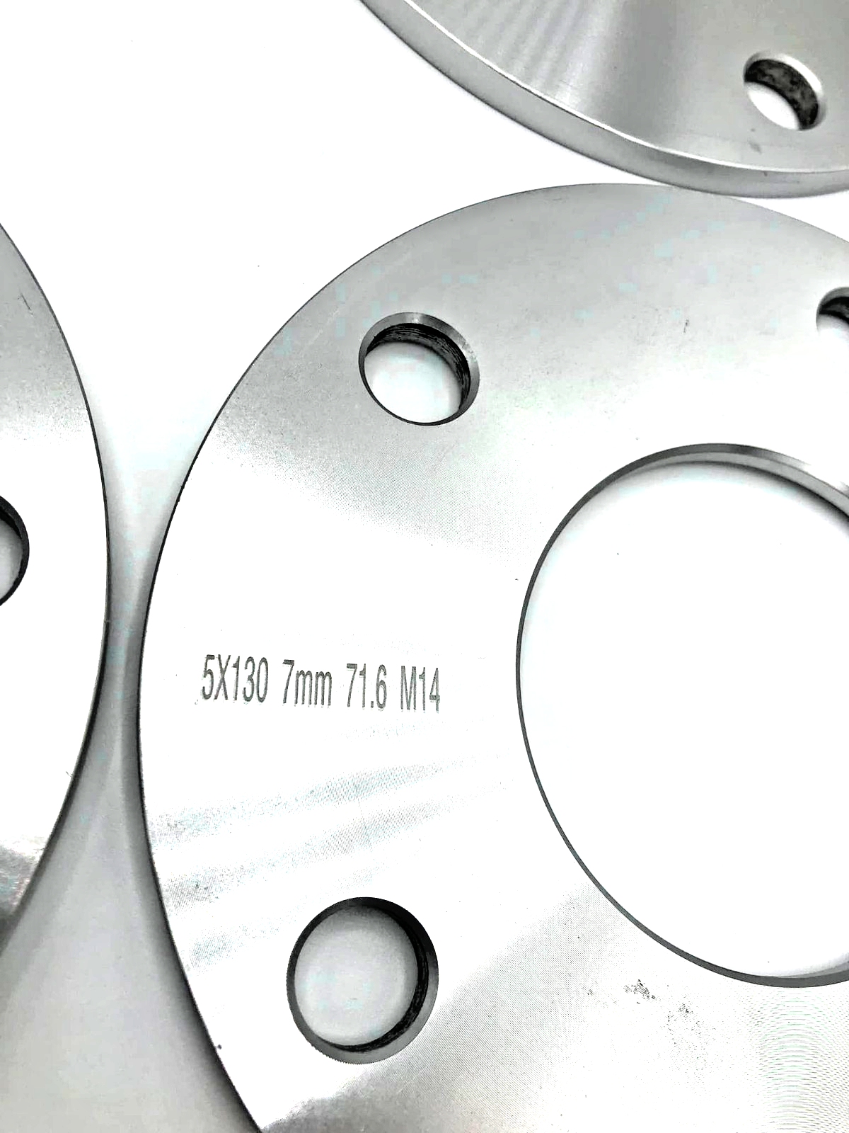 PORSCHE 7mm Wheel Spacers, 5x130 Bolt on Kit Pair of 2  Precision Fit in Silver6