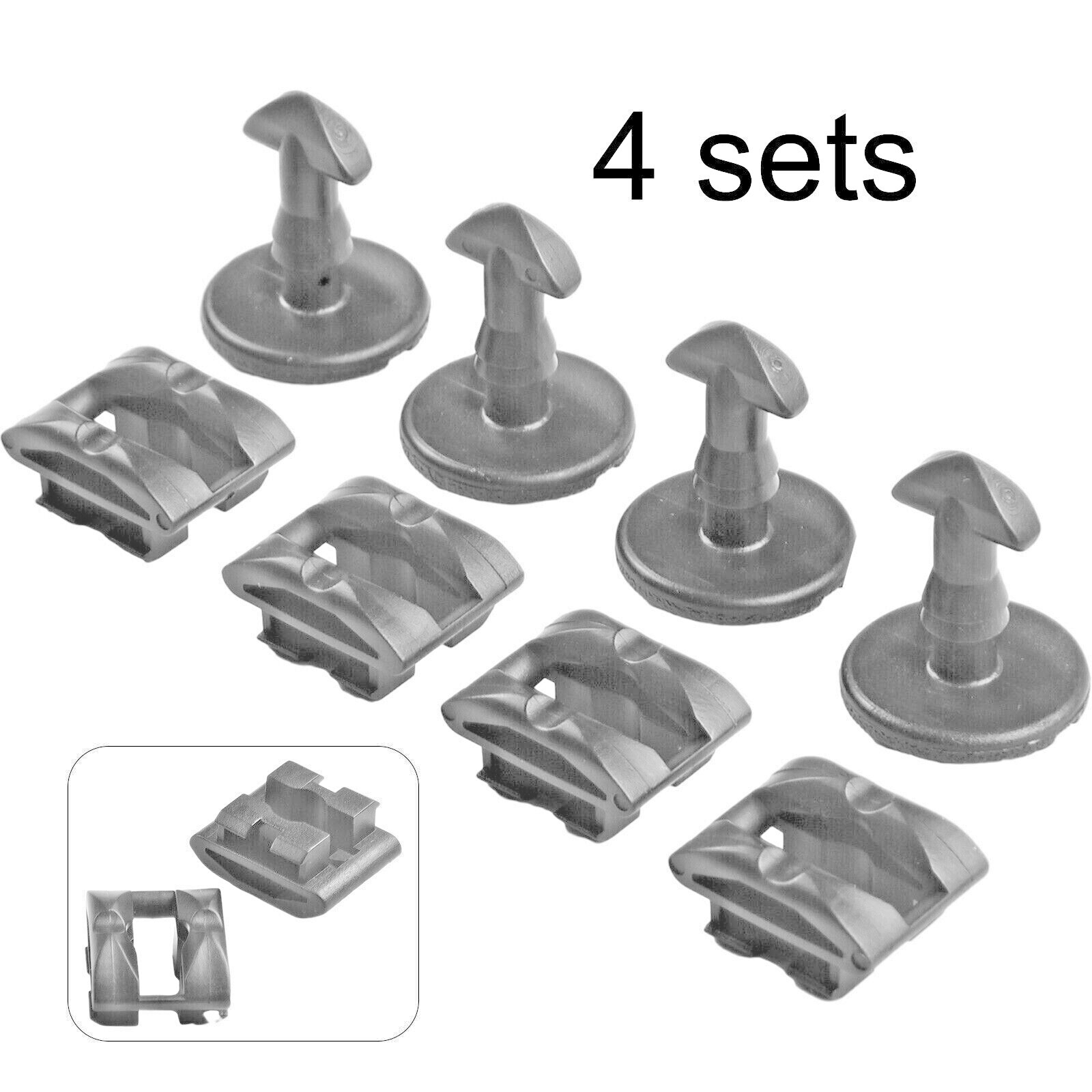 Land Range Rover Bumper Tow Cover Twist Bolt & Receiver x4 Sets DYR & DYF 50001021