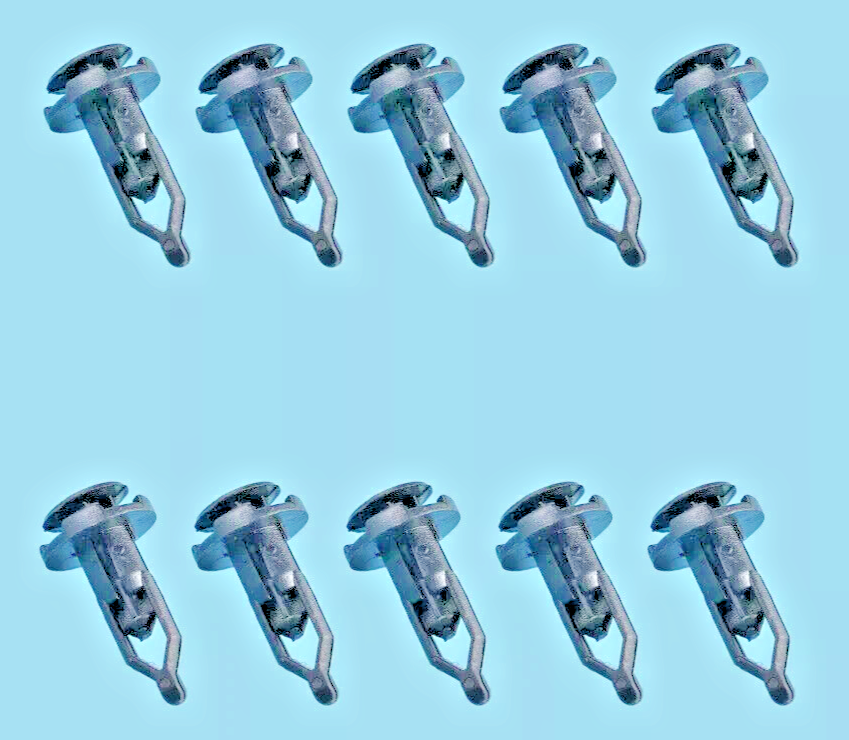 9mm Plastic Bumper & Trim Panel Rivet Clips For Toyota Peugeot Citroen 10 pcs17