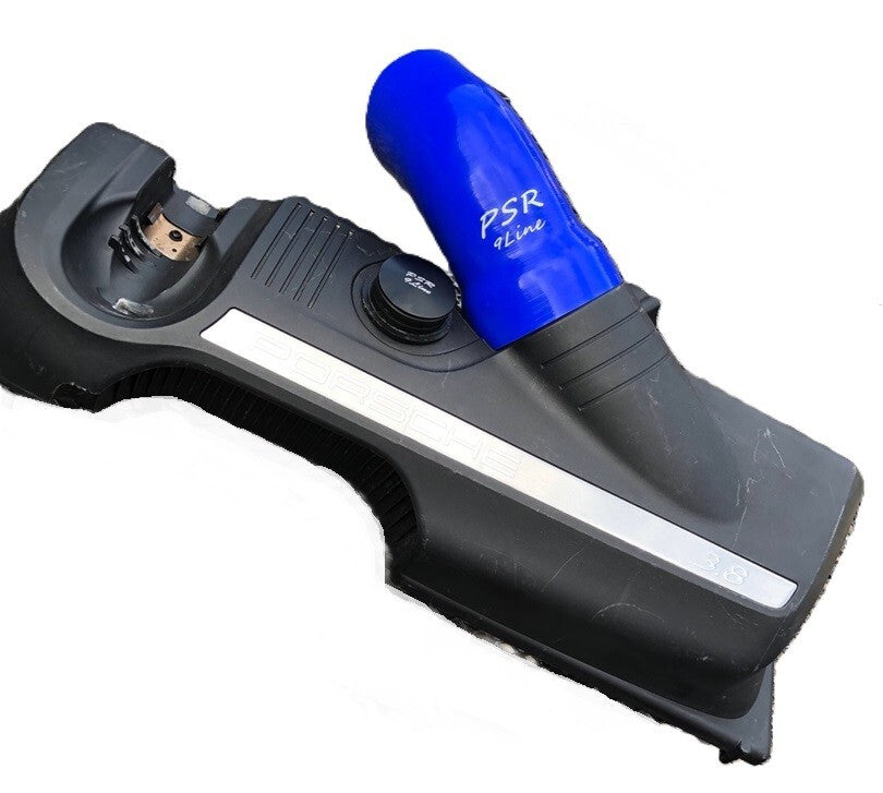 Porsche 997 Resonator Delete Air Box Modification with Blue Induction Pipe Plug4