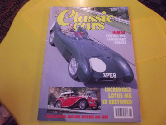 CLASSIC CARS MAGAZINE JANUARY 1993 #c30