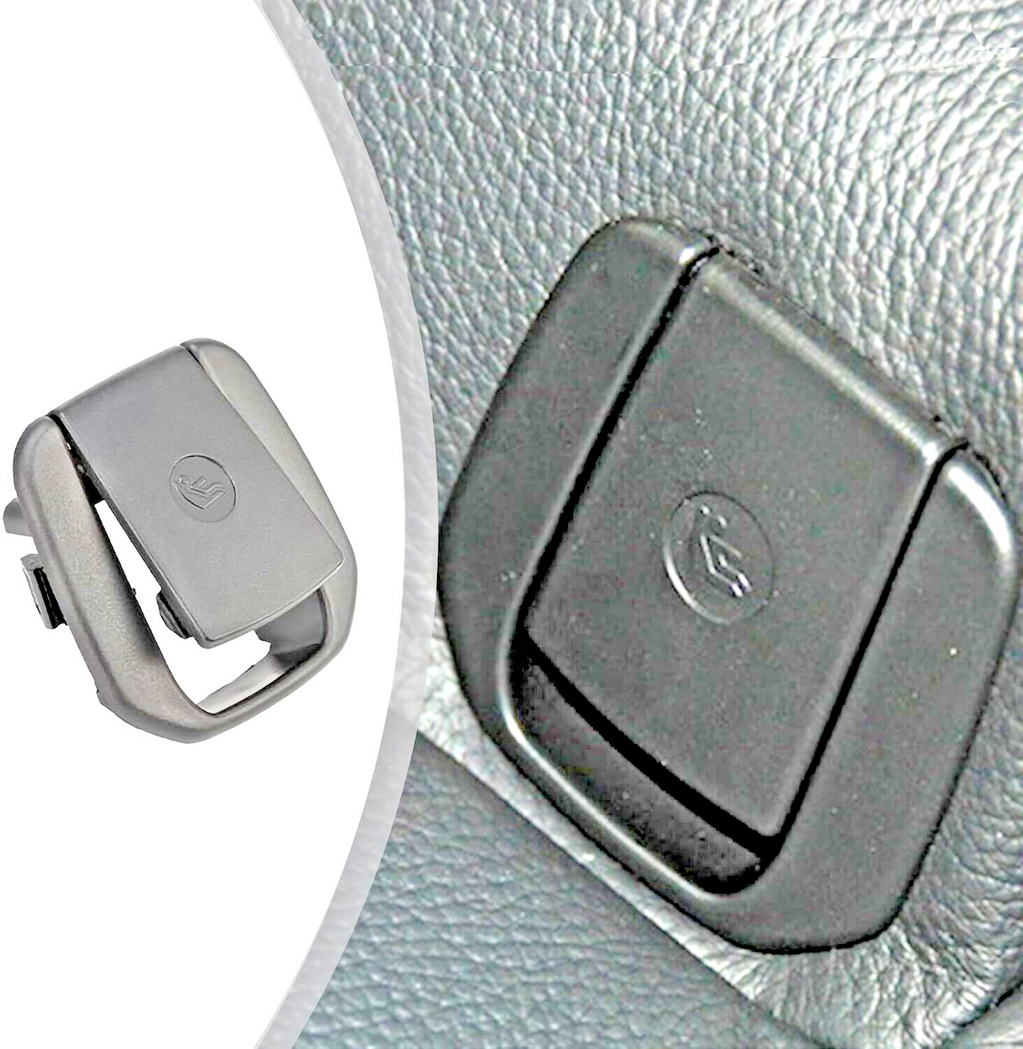 BMW Rear Child Seat Safety Isofix Mounting Cover Black Fits 1 2 3 Series Models.0