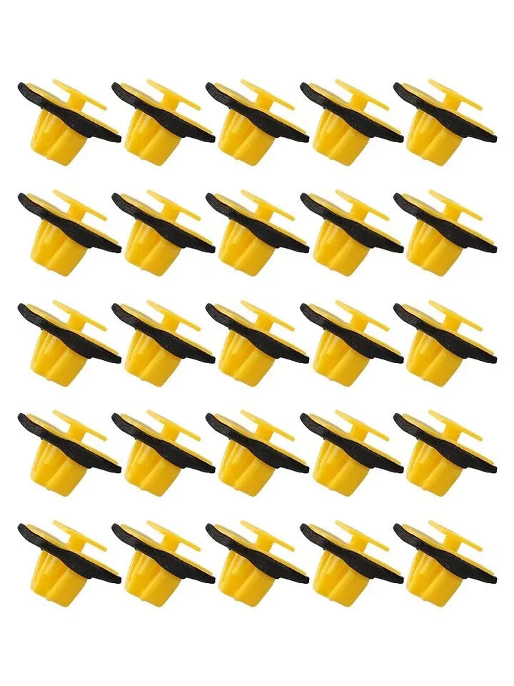 Kia Hyundai Exterior Body Side Moulding Trim Skirt Cover Clip Yellow X15 Pcs4