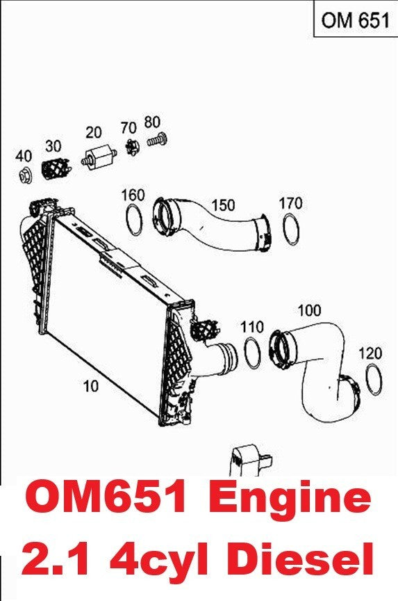 Intercooler Duct Pipe Seal # A0219976645  Mercedes OM651 & OM642 Engine Gasket.3