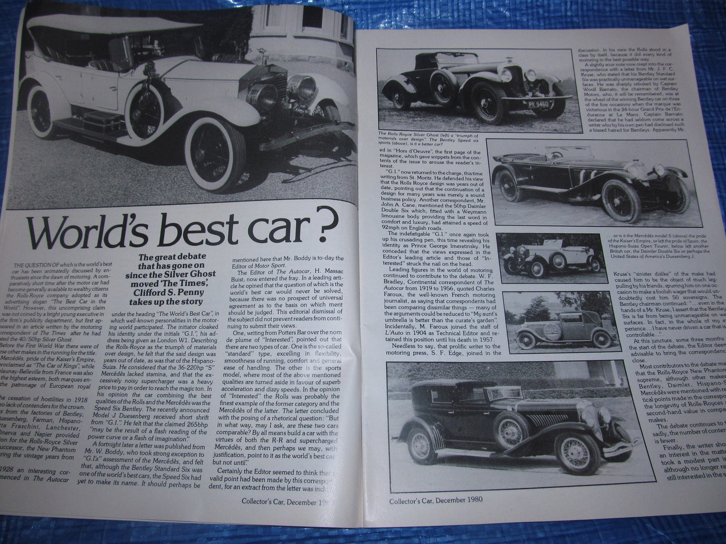 1980 DECEMBER COLLECTORS CAR MAGAZINE / BUGATTI MERCEDES PORSCHE JAGUAR C D #bk12