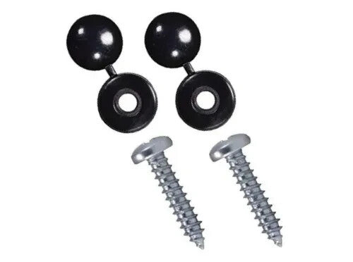Number Plate Fitting Kit Set, Screws & Caps White Yellow Black For UK Vehicles.13