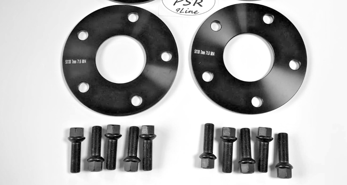 PORSCHE 7mm Wheel Spacers 5x130 With Extended AM Bolts  Precision Fit in Black8