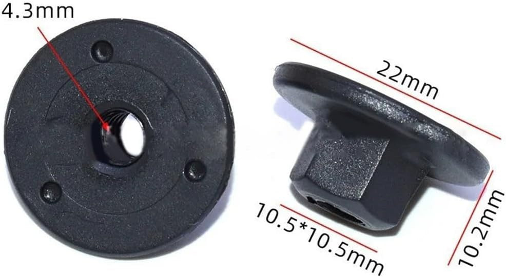 Undertray Trim Fixing 10 mm Hex Plastic Flanged Nut 15 pc Arch Liner Splash Part8