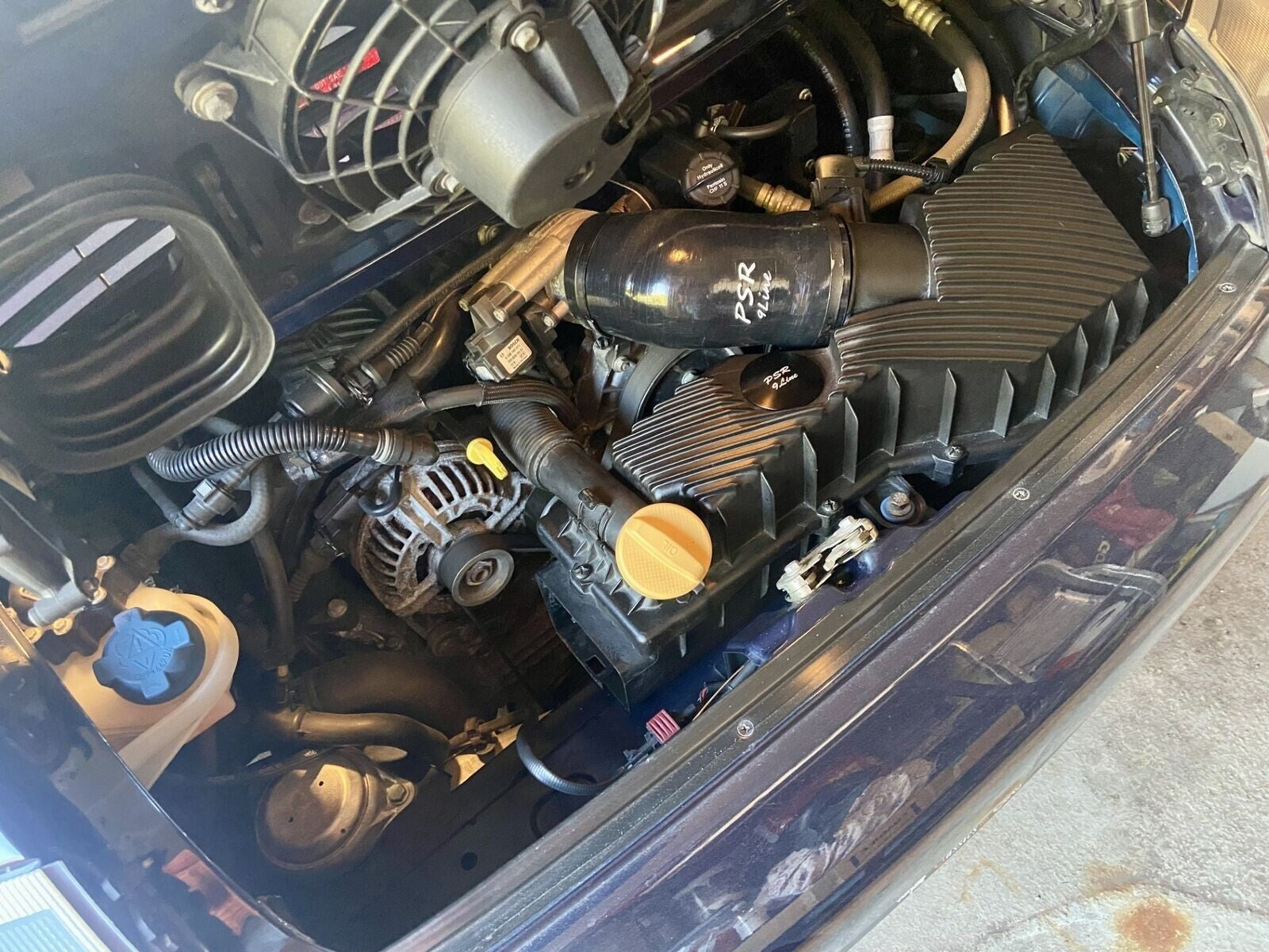 Porsche 996 Resonator Delete Air Box Upgrade with Red Induction Pipe & Plug /Cap12