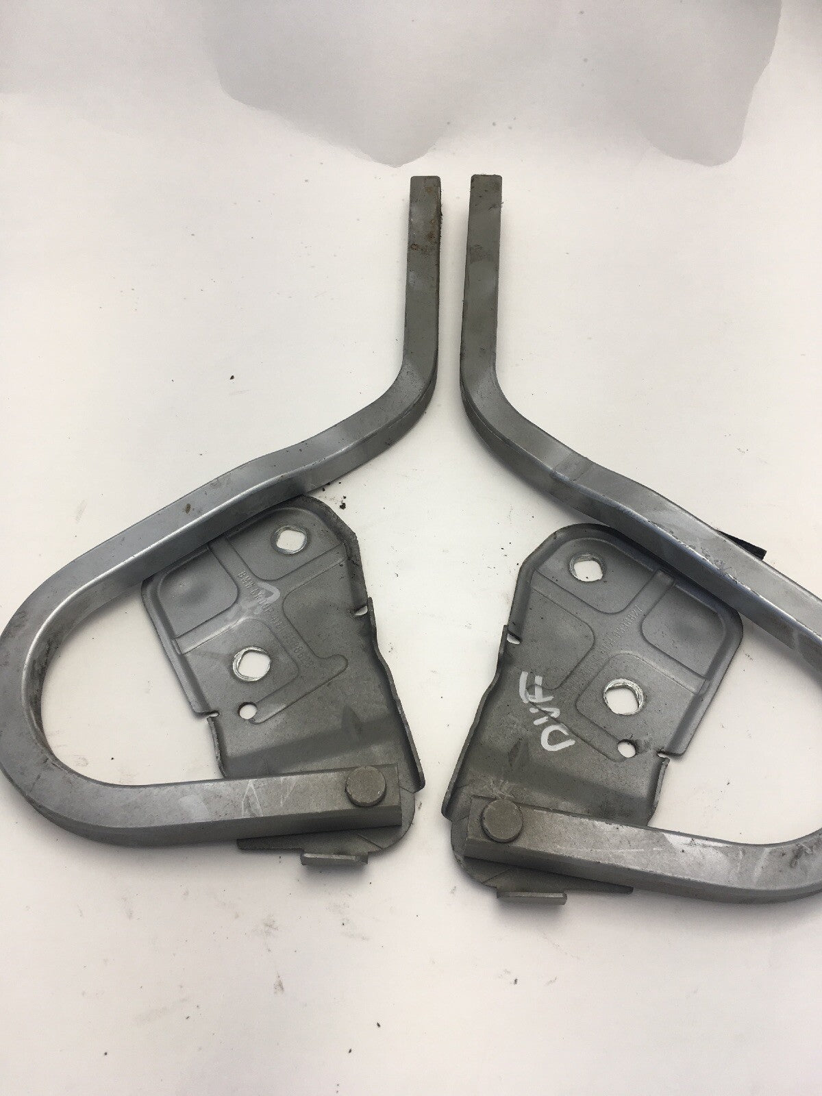 Pair Of Silver Bonnet Hinge In Silver From a Mini R50 R52 R53 01-060