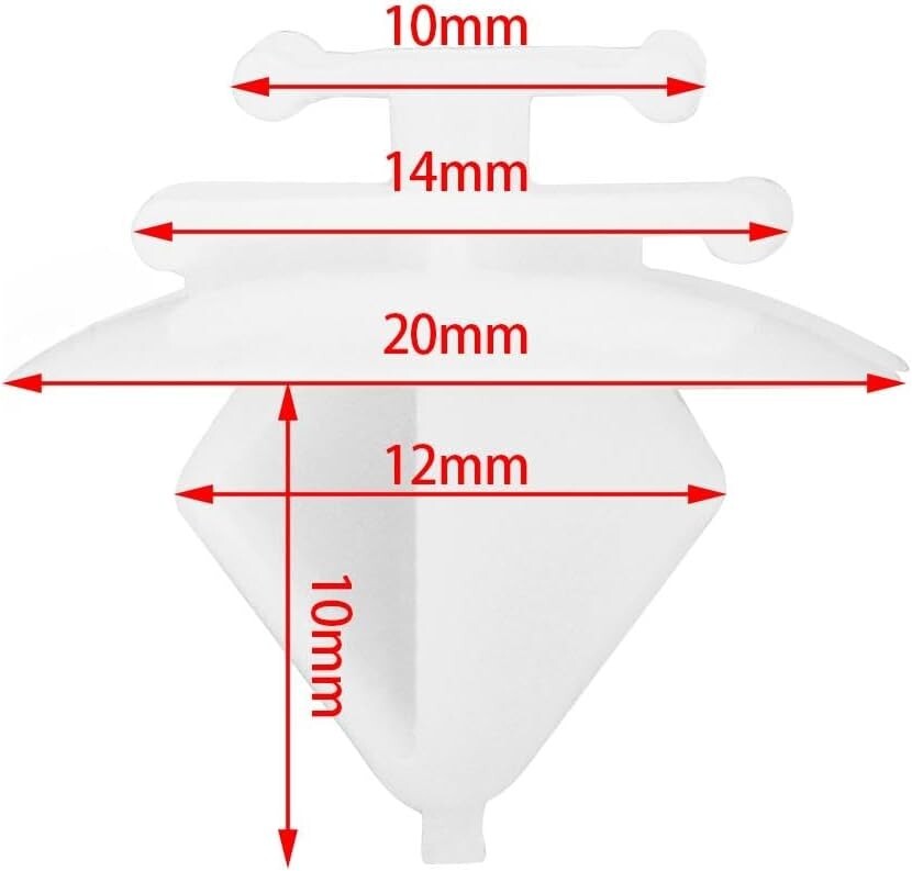 Bodywork Trim Moulding Clips Peugeot Renault Fiat Jeep x10 QTY2
