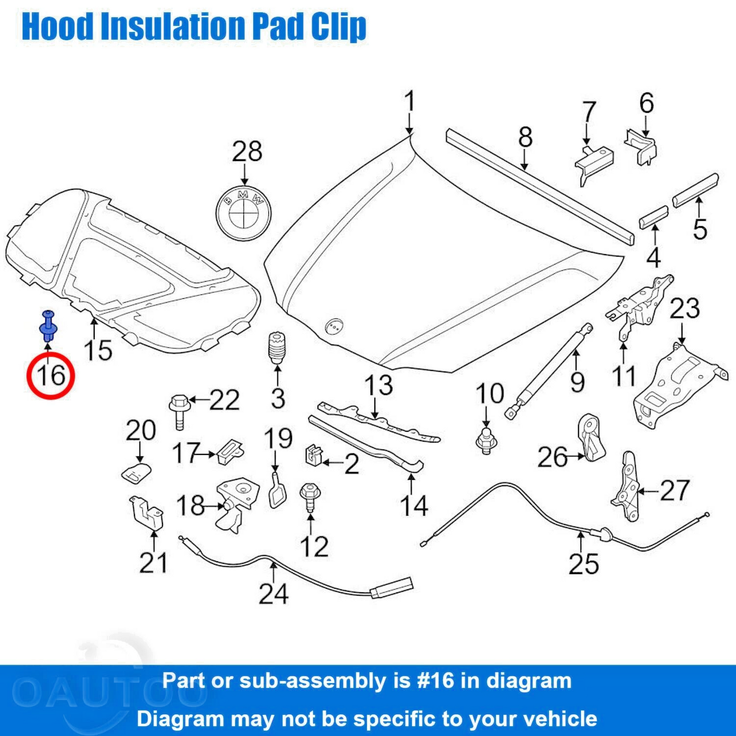 BMW Body Trim Expanding Rivet 20 QTY - X 1 2 3 4 5 6 7 8 Series OEM 51481915964.5
